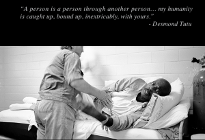 Photographs of inmates in a prisoner-run hospice program in a maximum security prison